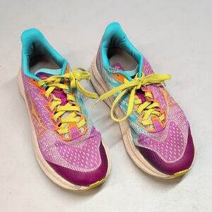 Hoka Kids Multicolor Running Shoes - Pink Turquoise Yellow